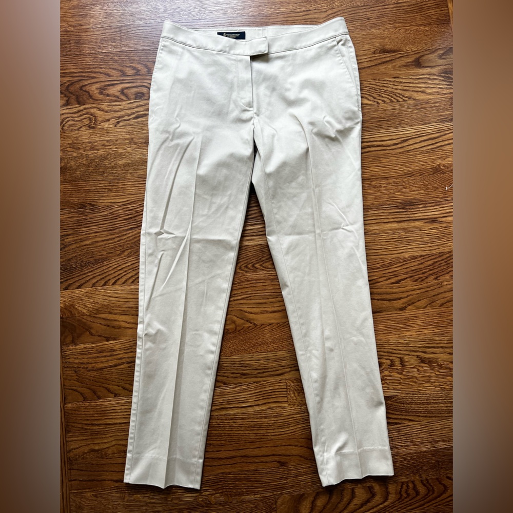 BROOKS BROTHERS Advantage Chino Stretch Khaki Pants Office Work Casual Beige 6
